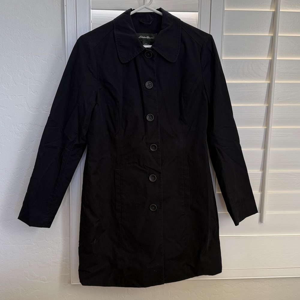 Eddie Bauer Women's Black Trench Coat